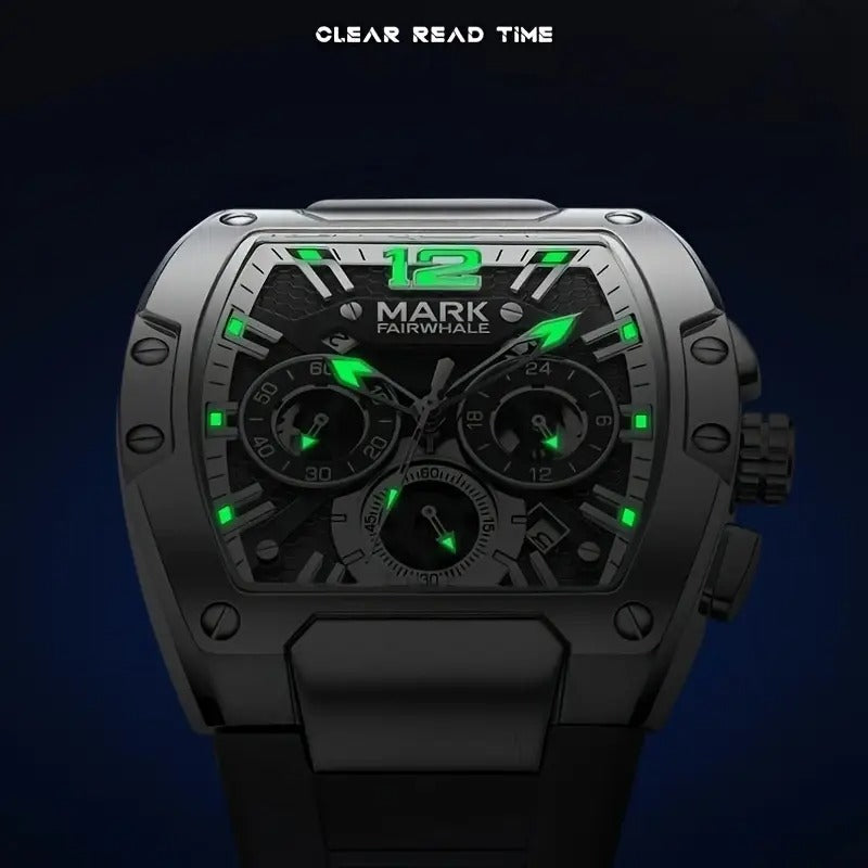 Mark Fairwhale Brand Fashionable Men's Watch Waterproof Night Light & Luxury Stainless Steel