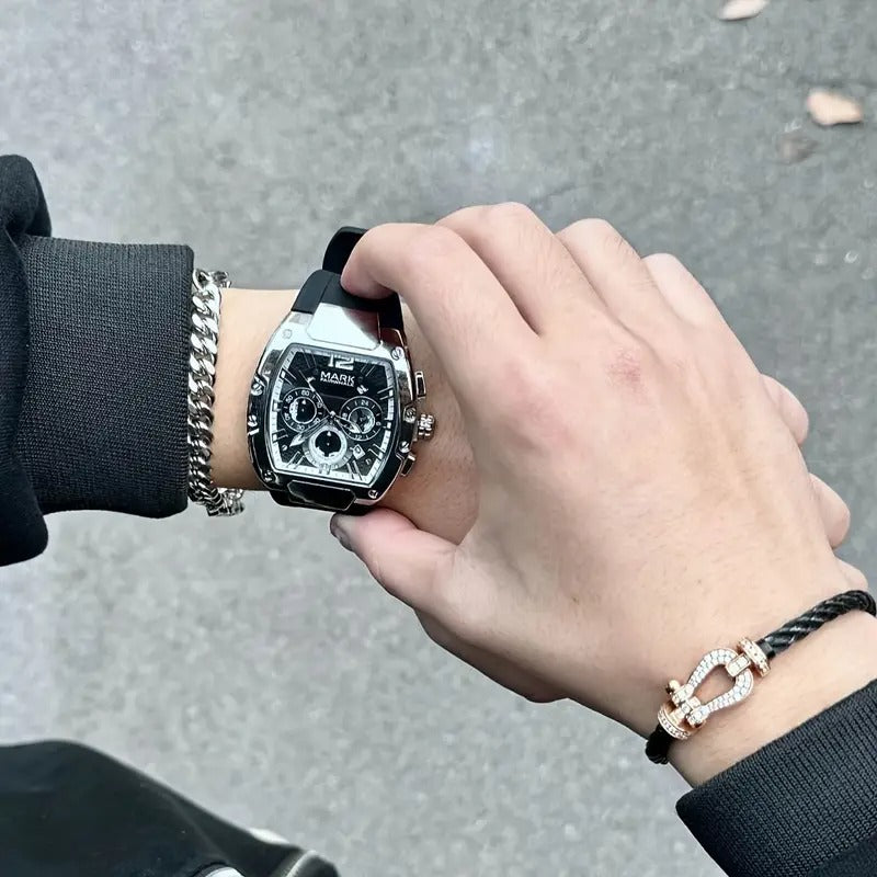 Mark Fairwhale Brand Fashionable Men's Watch Waterproof Night Light & Luxury Stainless Steel