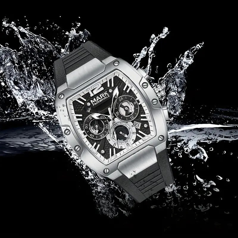 Mark Fairwhale Brand Fashionable Men's Watch Waterproof Night Light & Luxury Stainless Steel