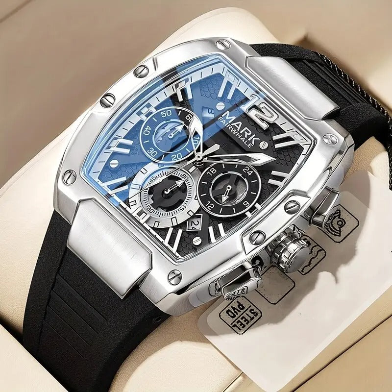 Mark Fairwhale Brand Fashionable Men's Watch Waterproof Night Light & Luxury Stainless Steel
